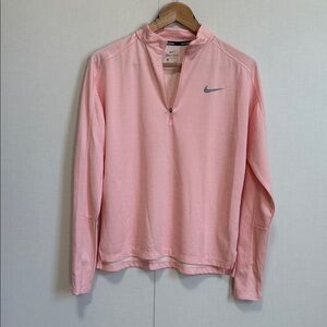 Nike Light Pink Dri-FIT 1/4 Zip Pullover Top